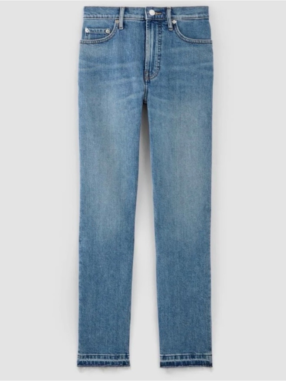 EVERLANE Vintage Washed Original Cheeky Jean Raw Hem Straight Leg Jeans Size 29R